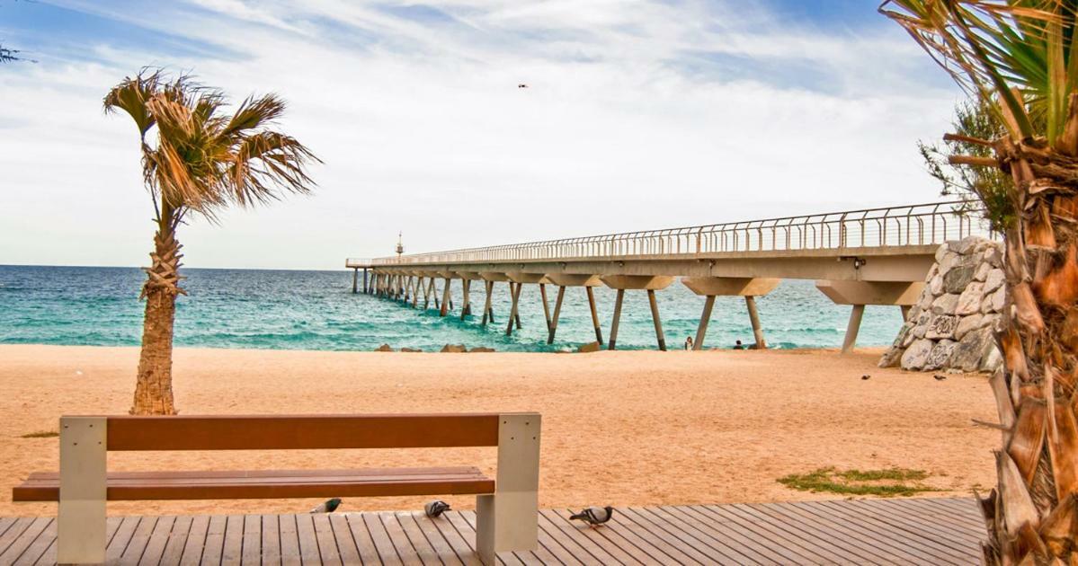 Barcelona Badalona Playa Terraza Lejlighed Eksteriør billede